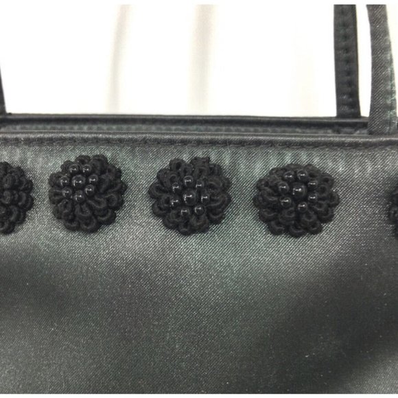 Mini Satin Evening Bags Lot of 2 Black Liz Claiborne Wine Rhinestone Buckles - Picture 8 of 15